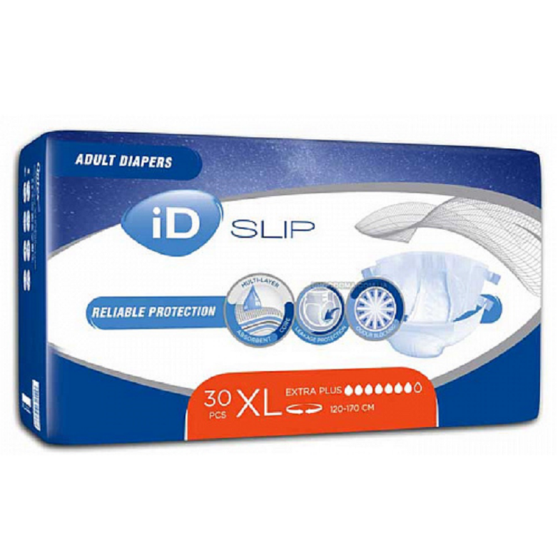 Підгузки для дорослих iD Slip Extra Plus XL (120-170 см), 30 шт